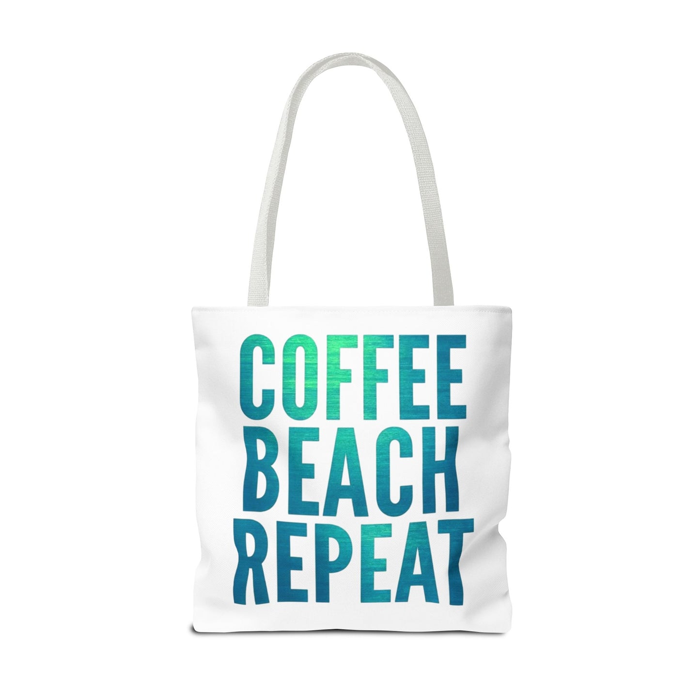 Coffee Beach Repeat Tote Bag - Perfect for Summer Days & Beach Lovers