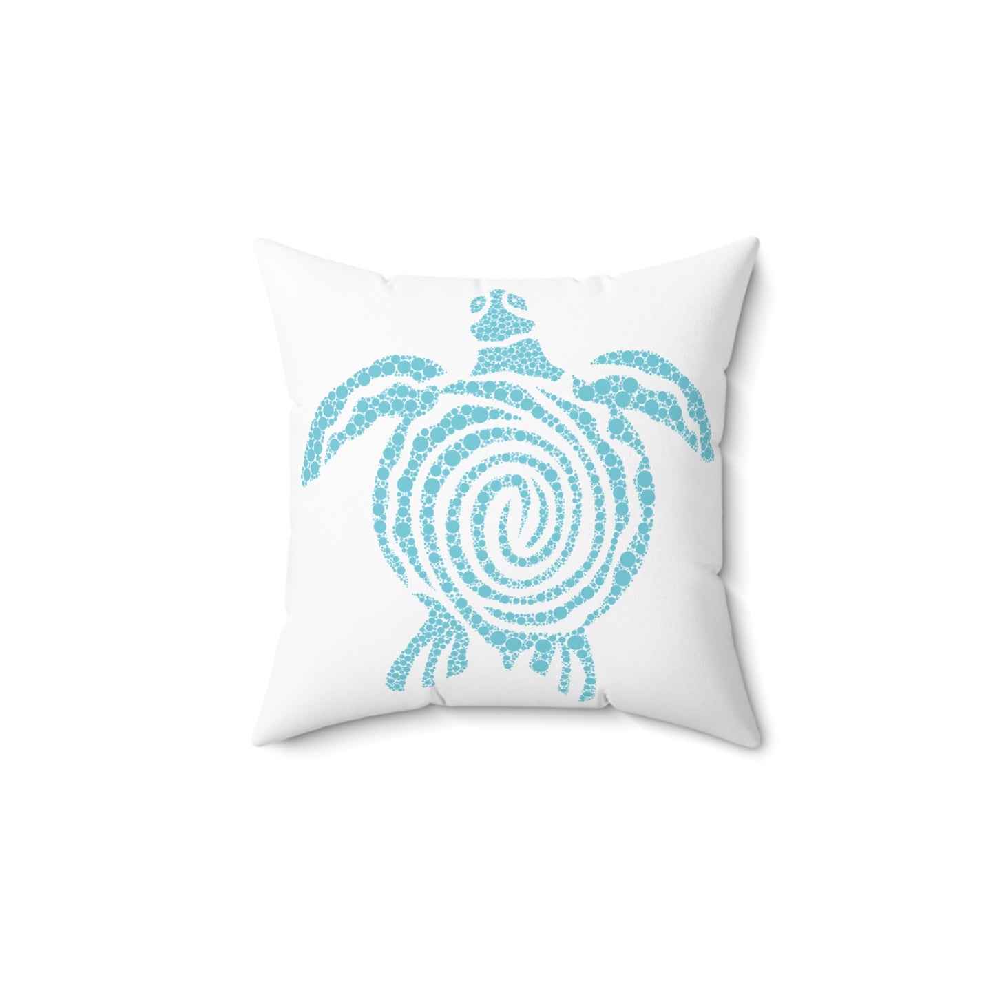 Ocean-Inspired Turtle Print Square Pillow