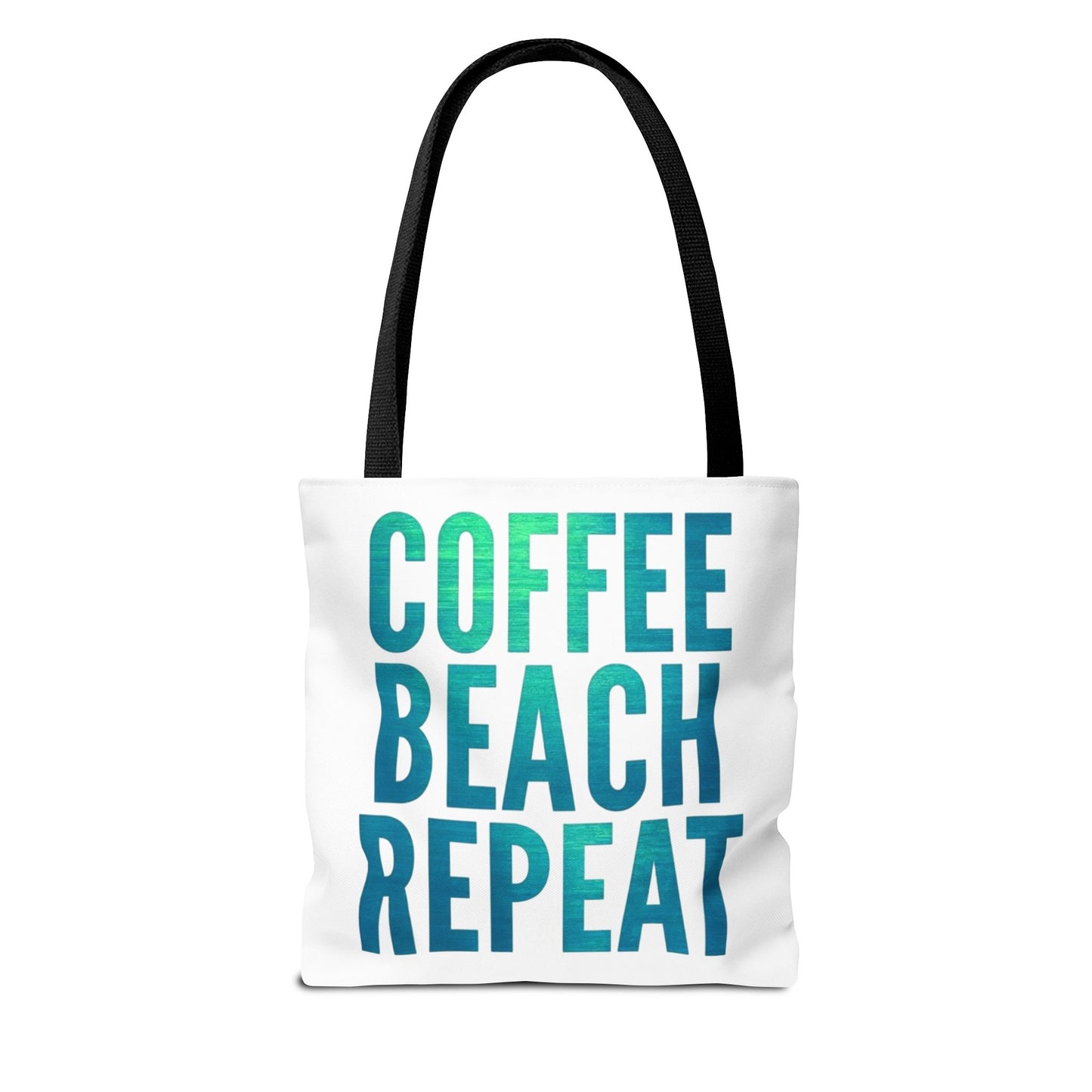 Coffee Beach Repeat Tote Bag - Perfect for Summer Days & Beach Lovers