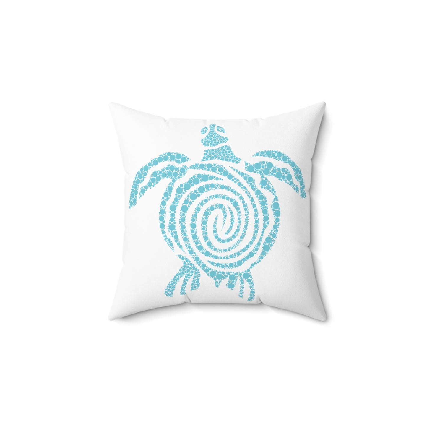 Ocean-Inspired Turtle Print Square Pillow