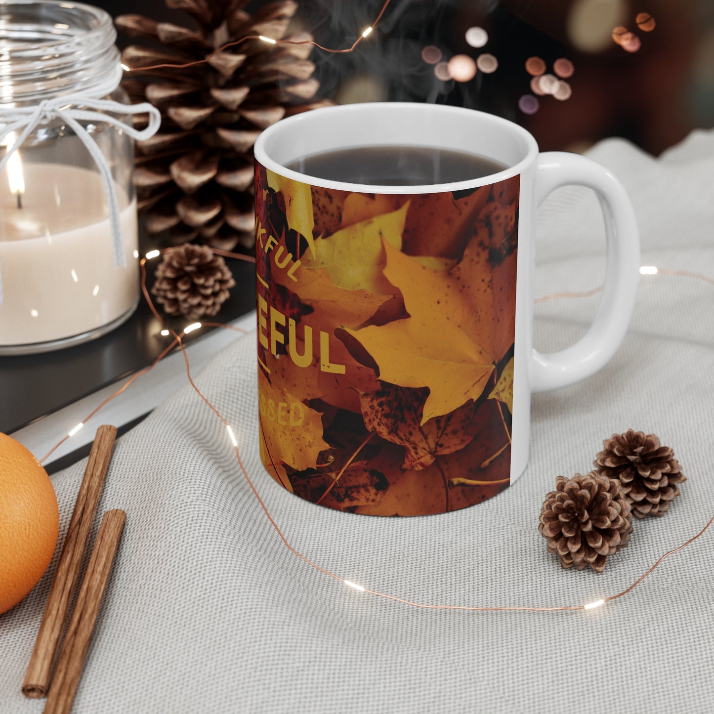 Be Grateful Fall Ceramic Mug 11oz