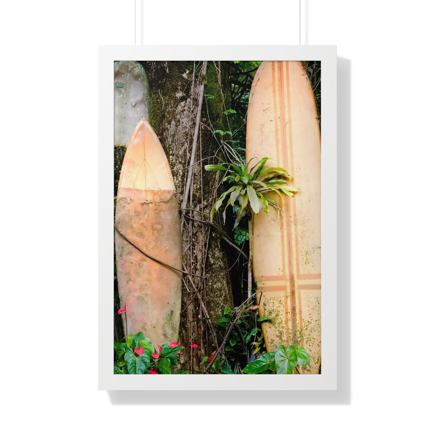 Surf-Inspired Framed Vertical Poster | Beach Vibes Art, Wall Art, Coastal Decor
