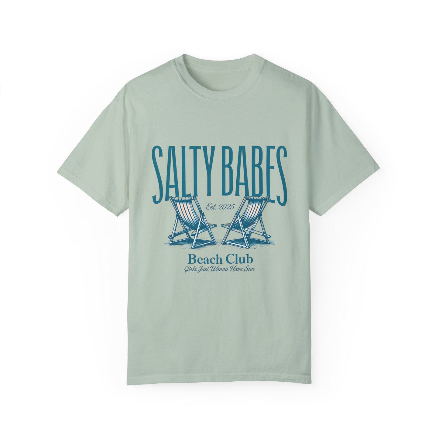 Salty Babes Beach Club T-Shirt - Relaxed Fit Graphic Tee for Coastal Vibes