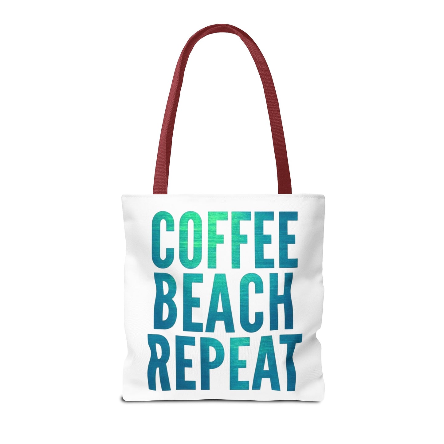 Coffee Beach Repeat Tote Bag - Perfect for Summer Days & Beach Lovers