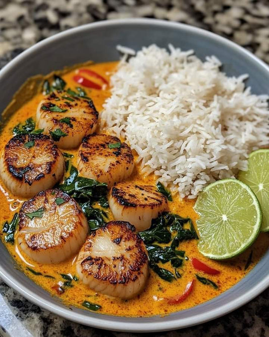 Spicy Coconut Curry Scallops