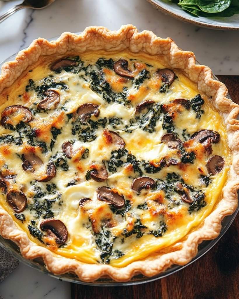 Spinach Mushroom Quiche