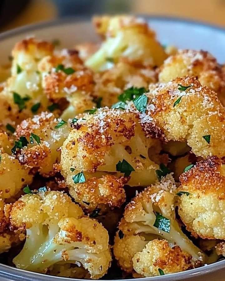 Crispy Parmesan Roasted Cauliflower