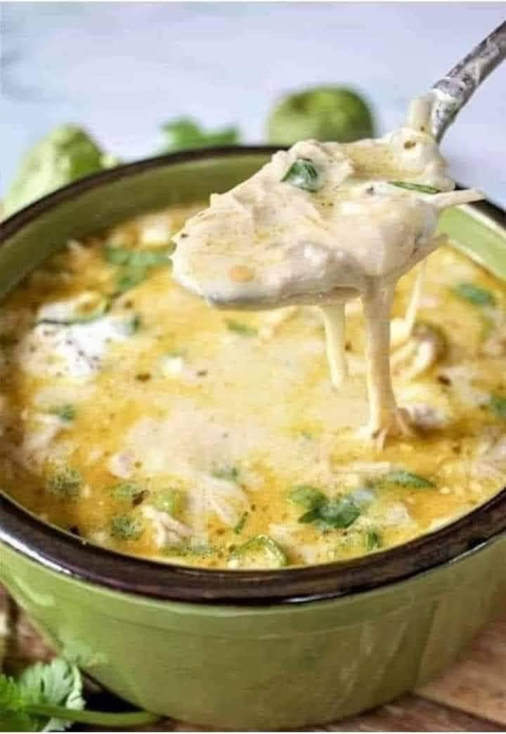 Green Enchilada Chicken Soup