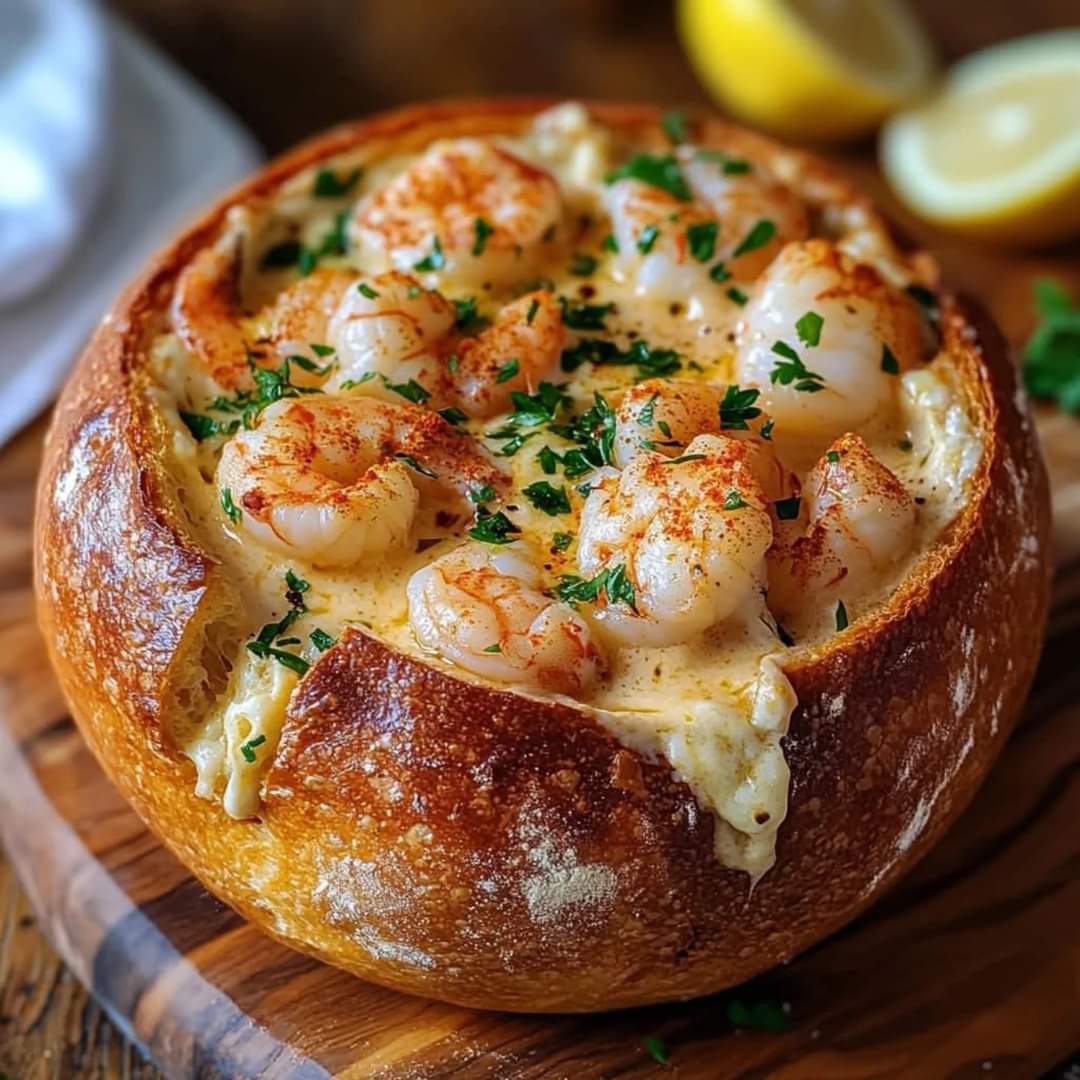 Stuffed Seafood Bread Bowl