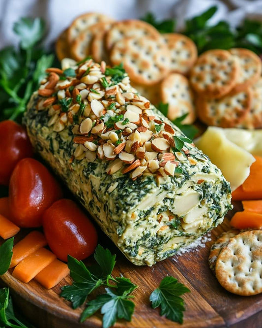 Spinach Artichoke Cheese Log