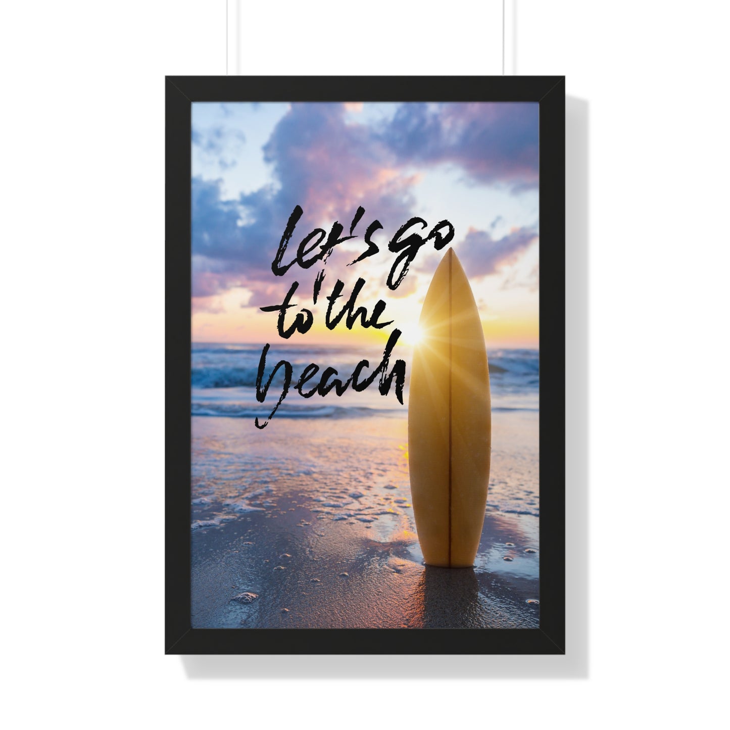 Let's Go to the Beach Framed Poster