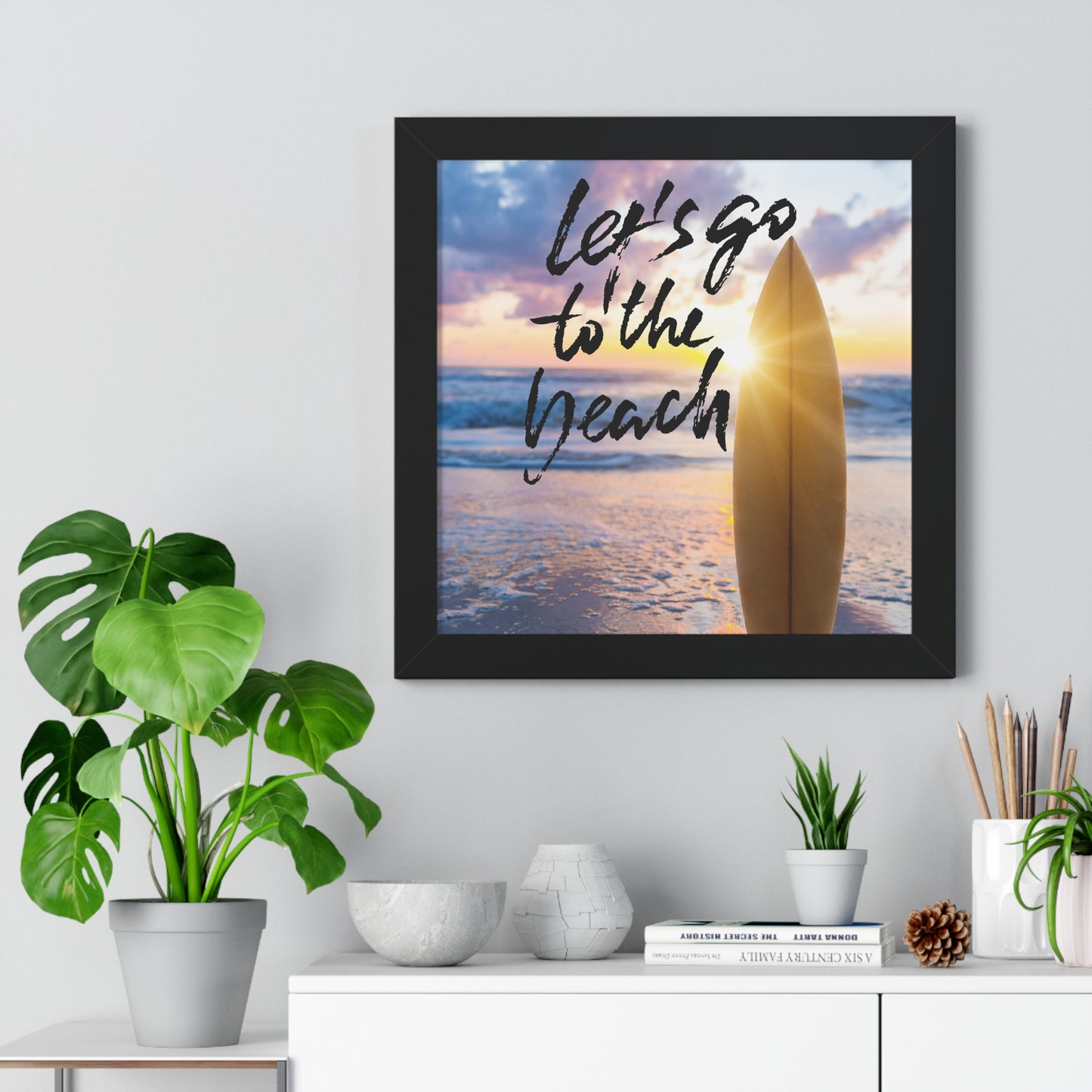 Let's Go to the Beach Framed Poster