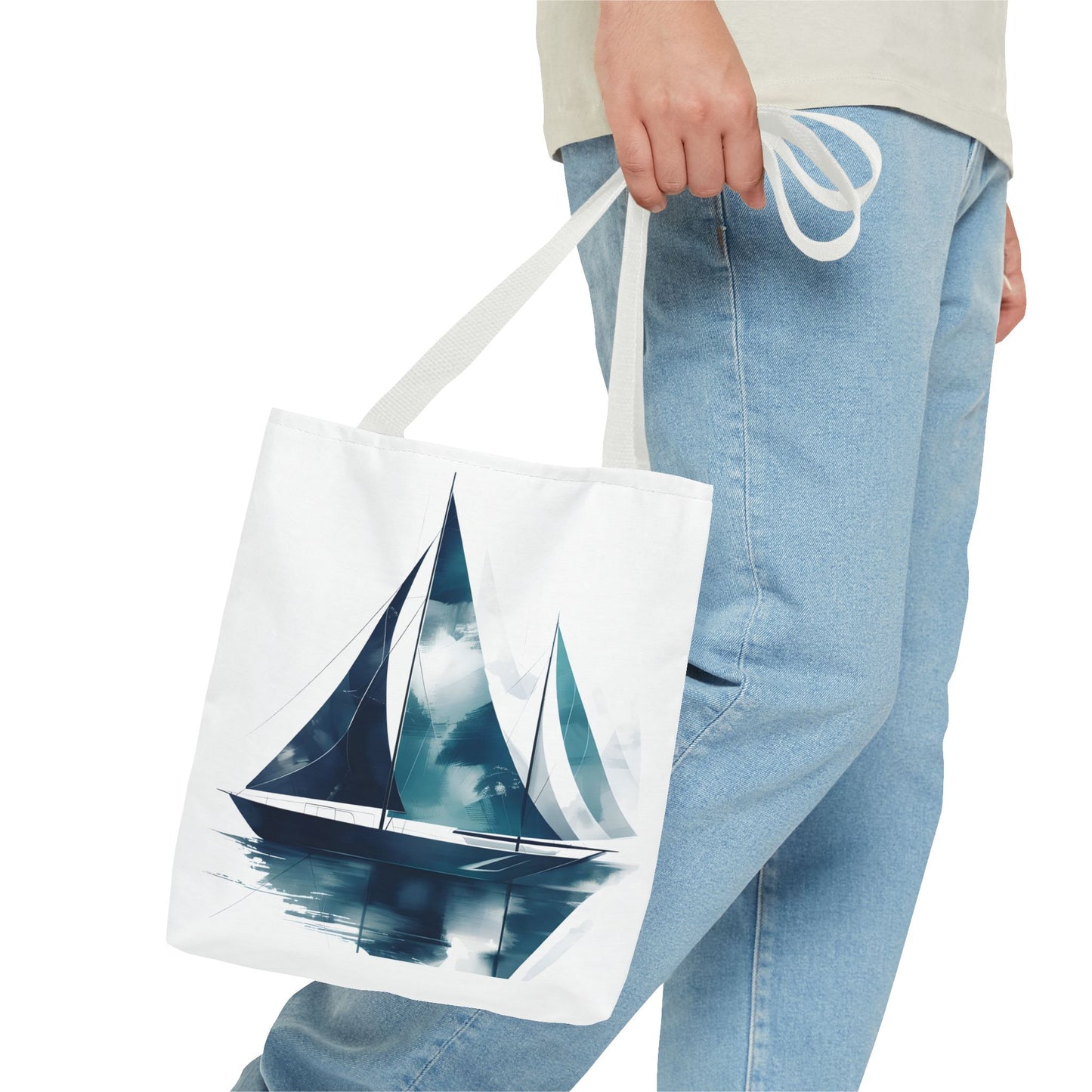 Sailboat Watercolor Tote Bag