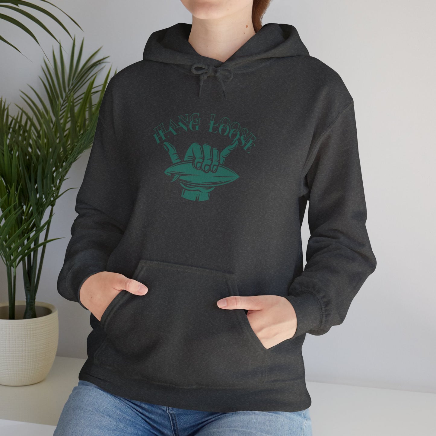 Hang Loose (Green) Unisex Heavy Blend™ Hooded Sweatshirt