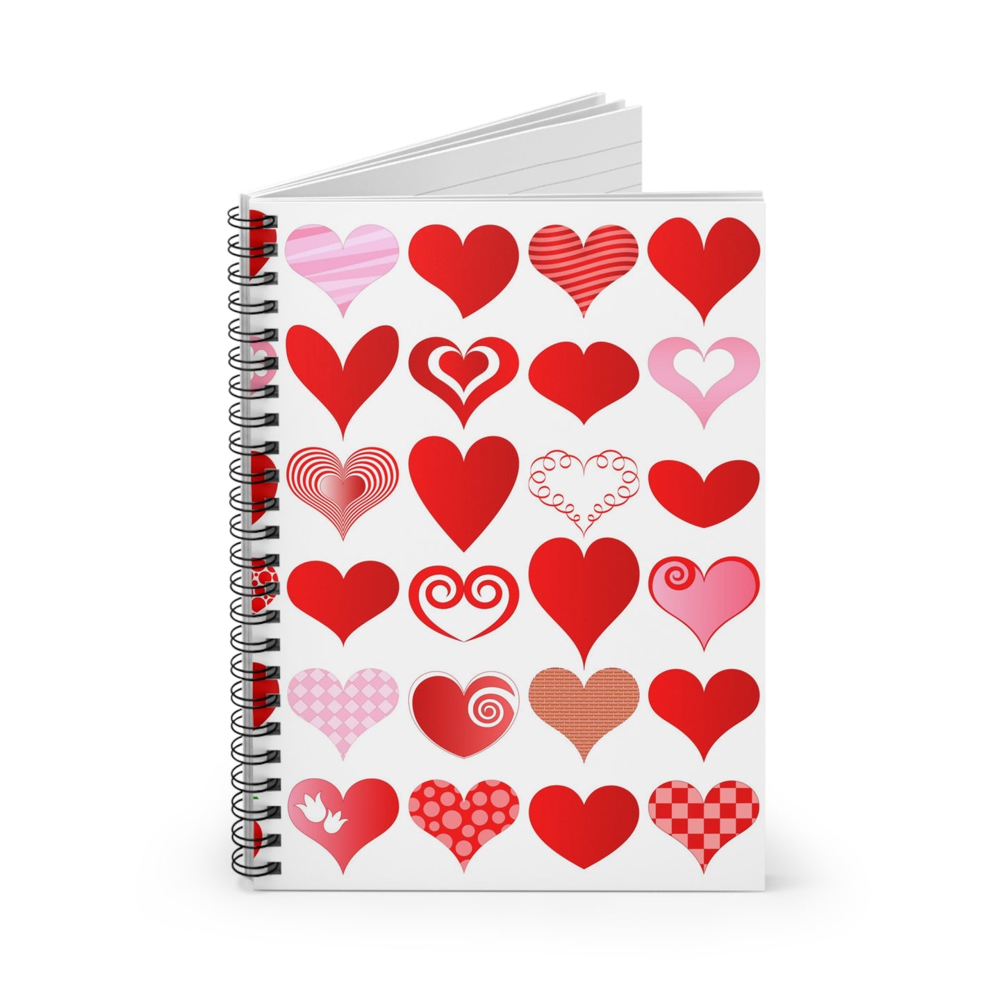 Large Hearts Spiral Notebook