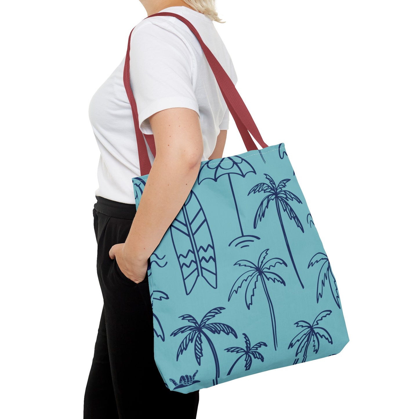 Turquoise and Royal Tote Bag