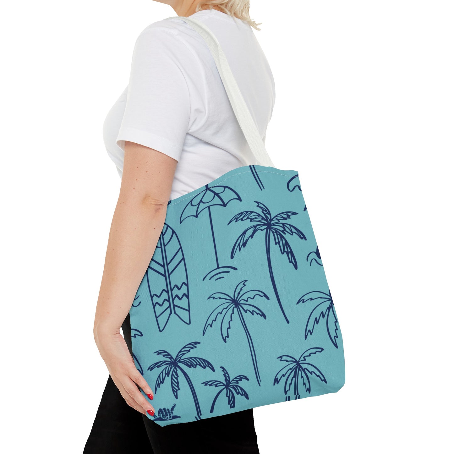 Turquoise and Royal Tote Bag