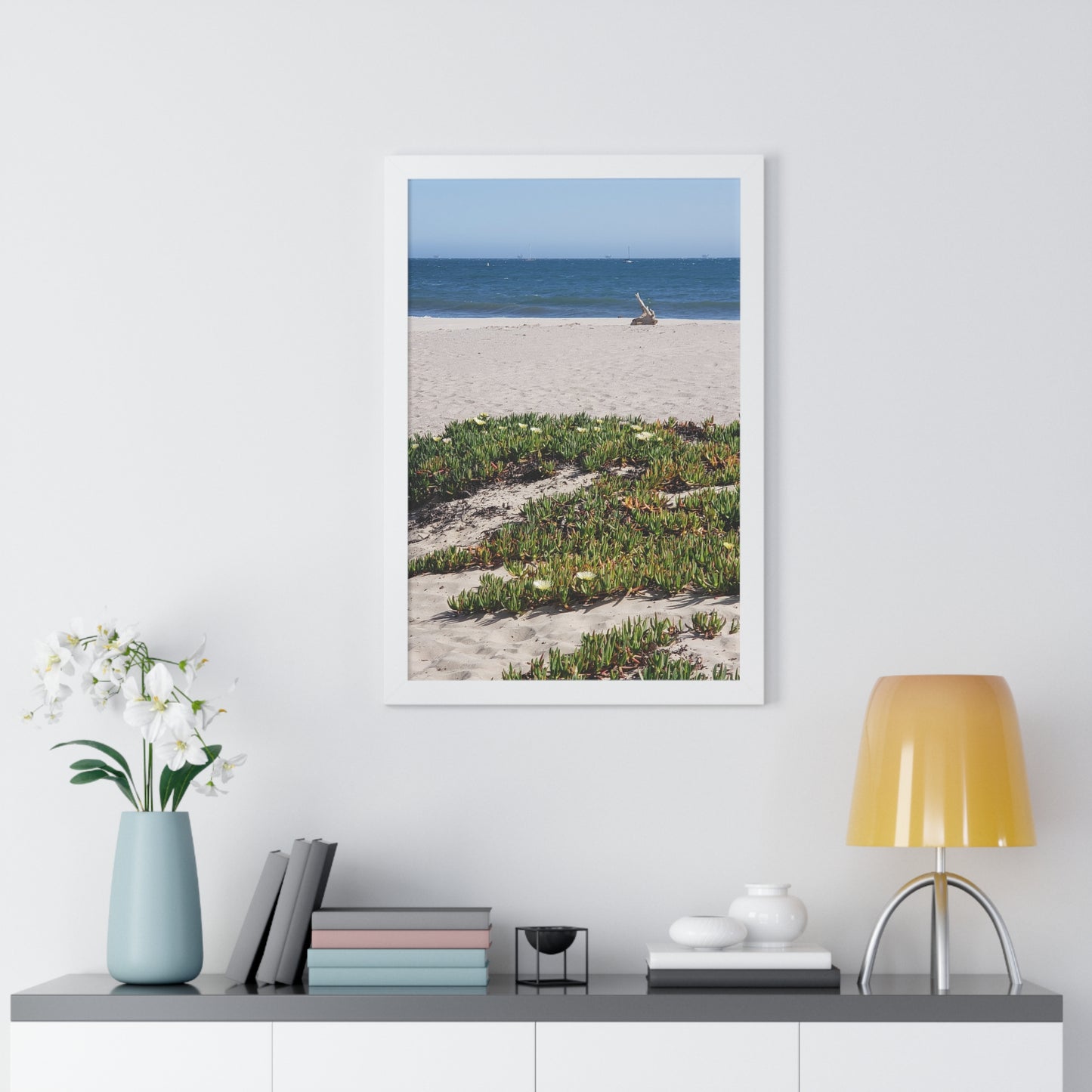 Beach Dune East Beach Santa Barbara CA Framed Poster