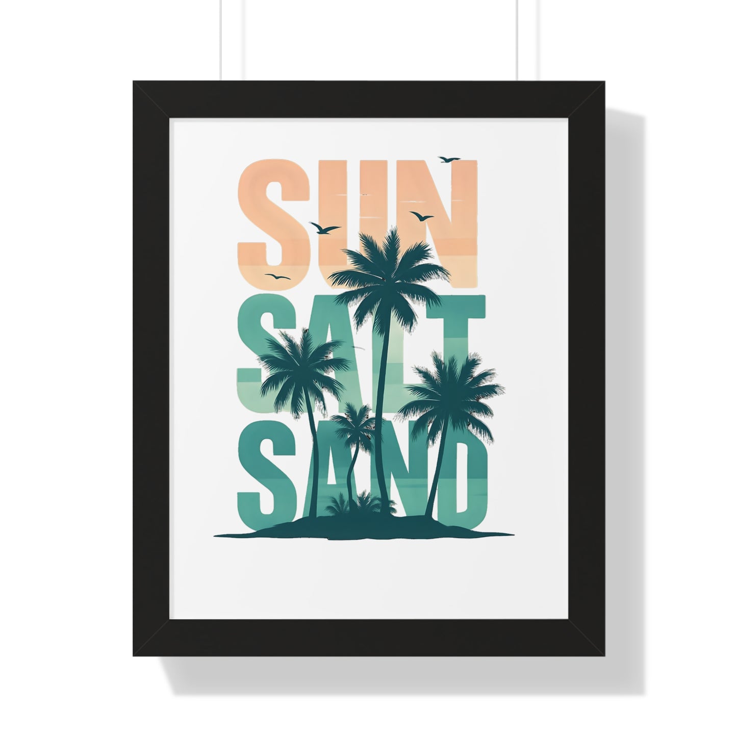 Sun, Salt, Sand Framed Tropical Poster