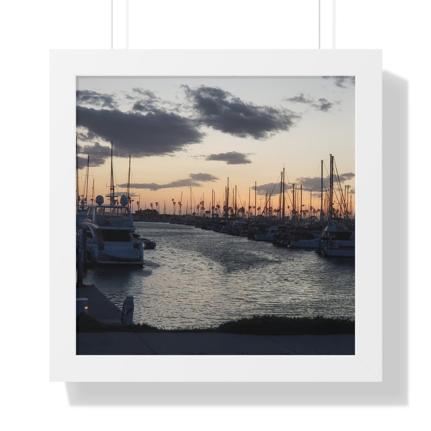 Marina Sunset Framed Poster