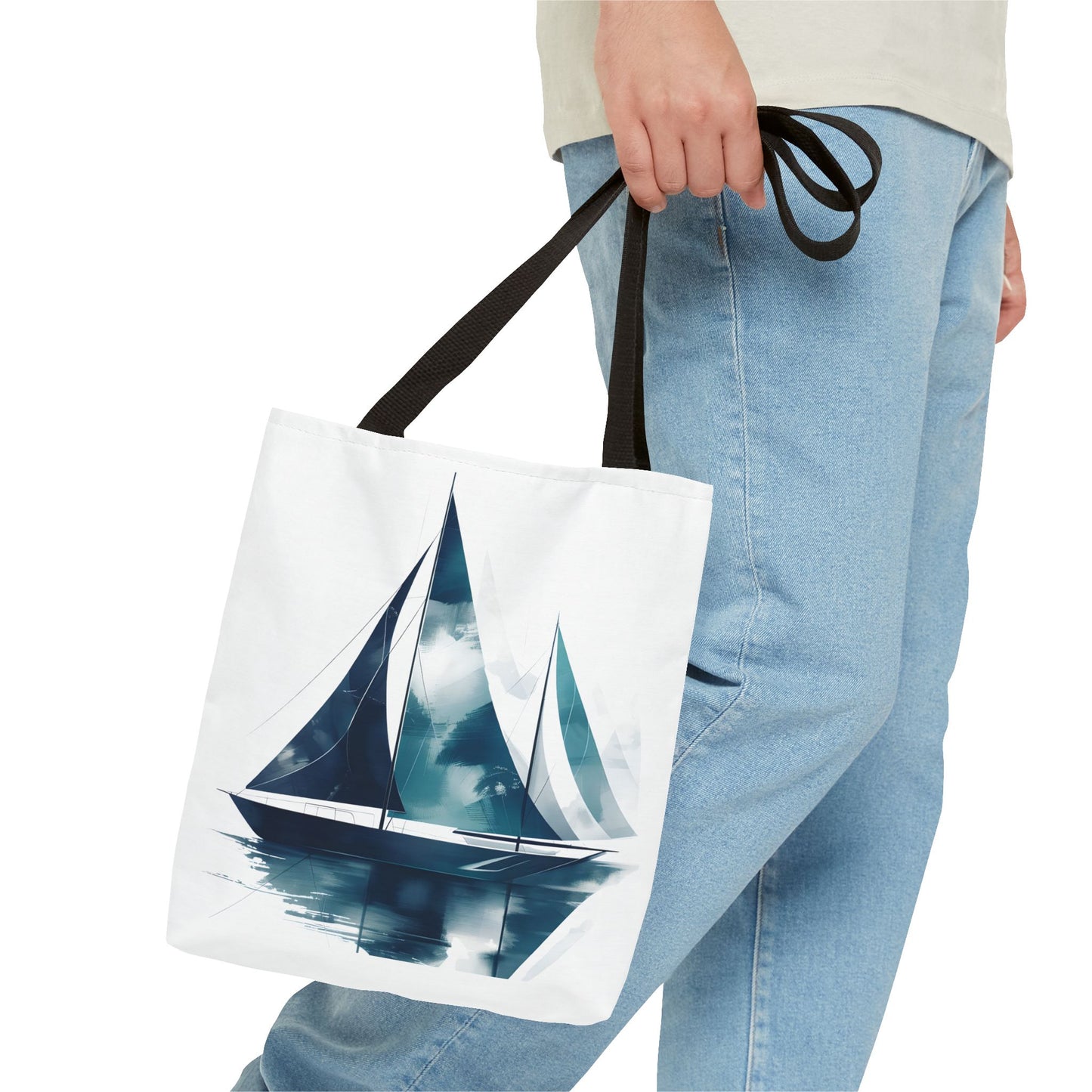 Sailboat Watercolor Tote Bag