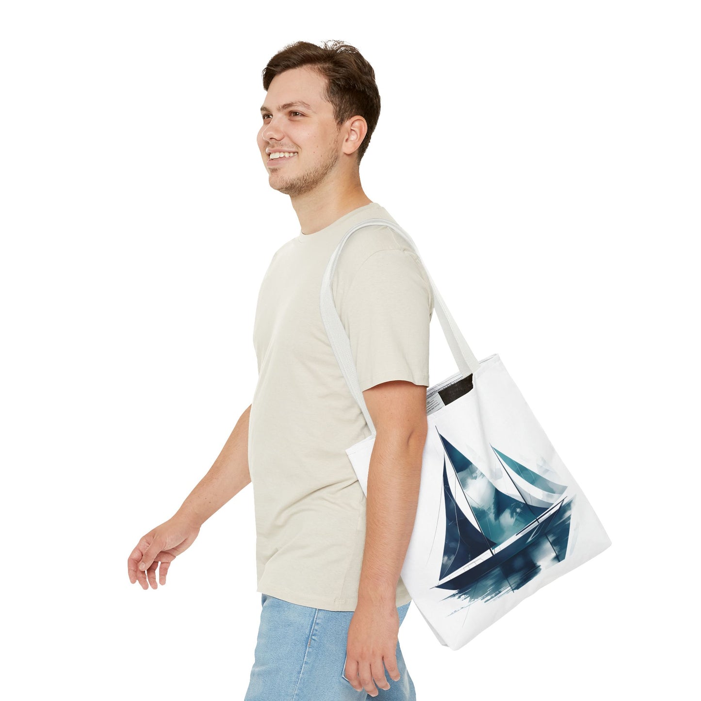 Sailboat Watercolor Tote Bag