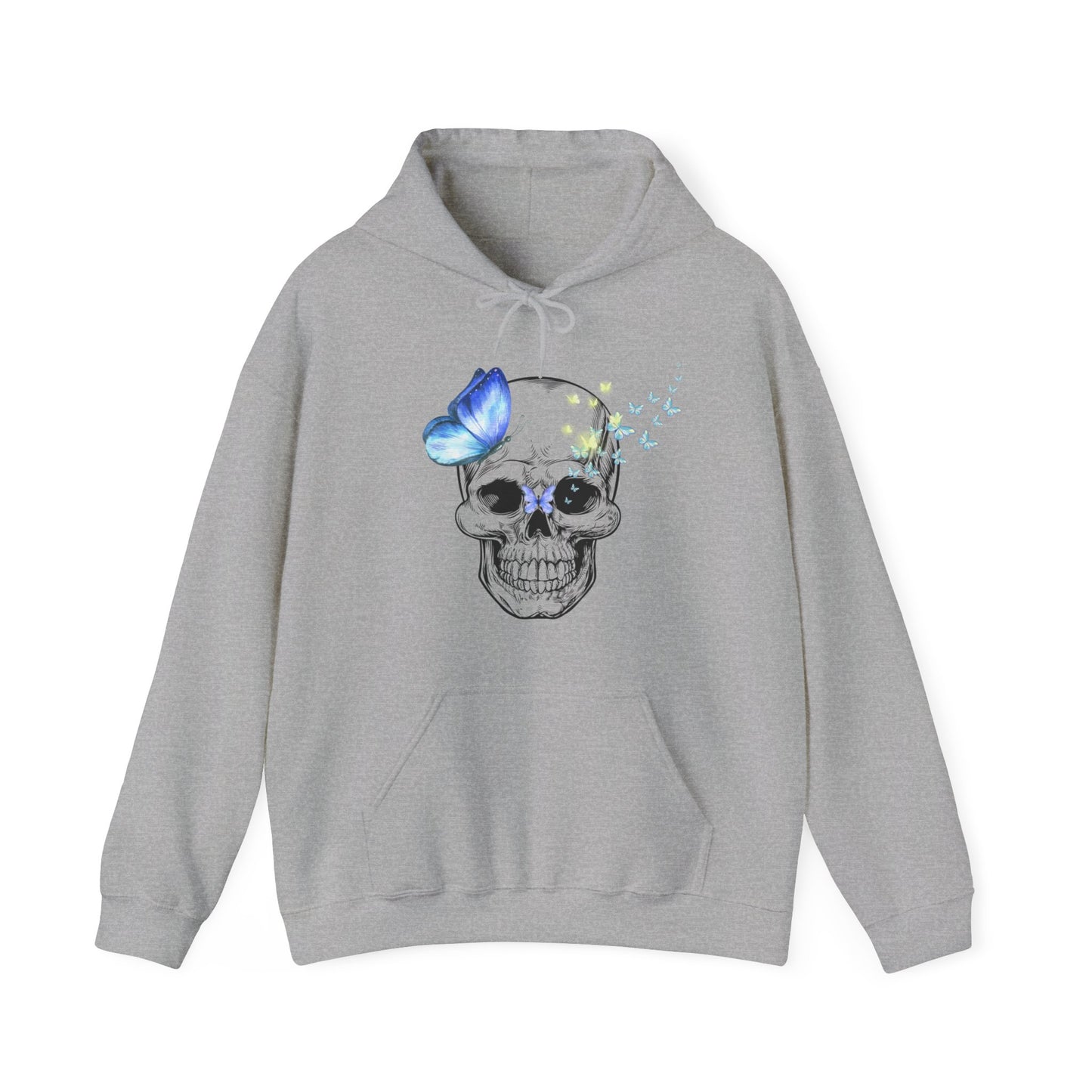 Skull and Butterfly Unisex Heavy Blend™ Hooded Sweatshirt