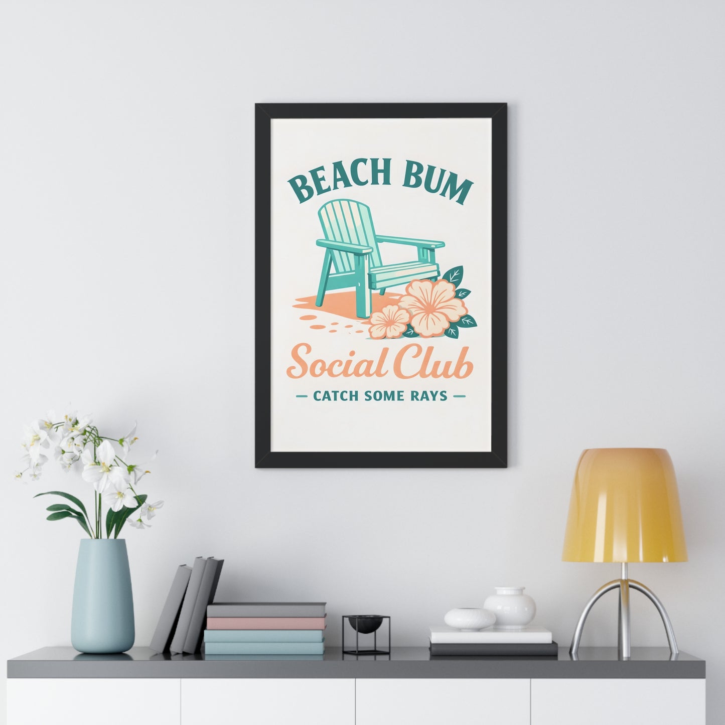 Beach Bum Social Club Framed Poster