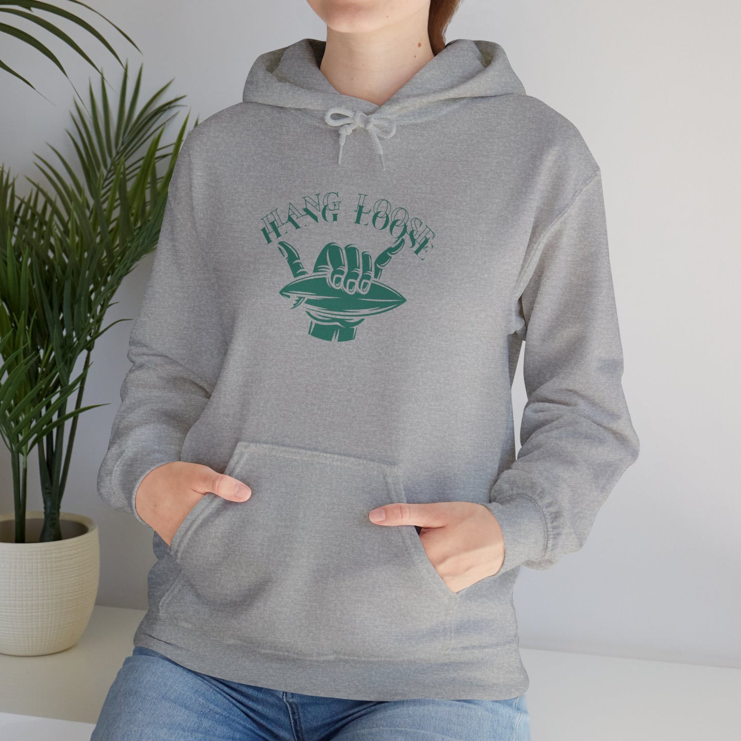 Hang Loose (Green) Unisex Heavy Blend™ Hooded Sweatshirt