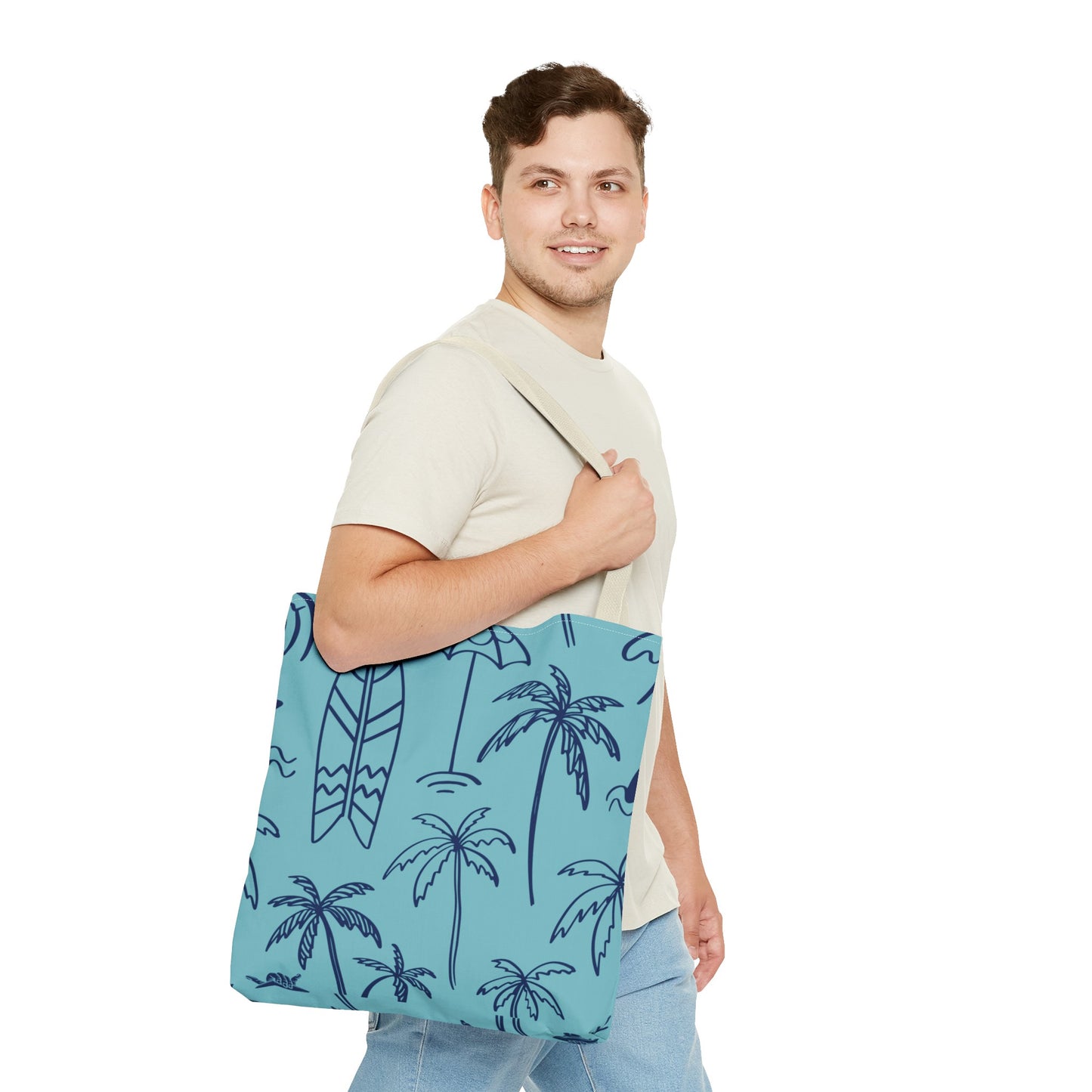 Turquoise and Royal Tote Bag