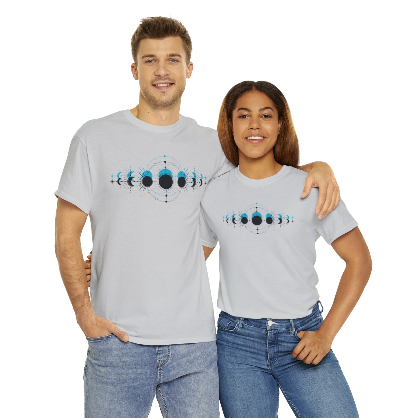 Moon Phase Unisex Heavy Cotton Tee