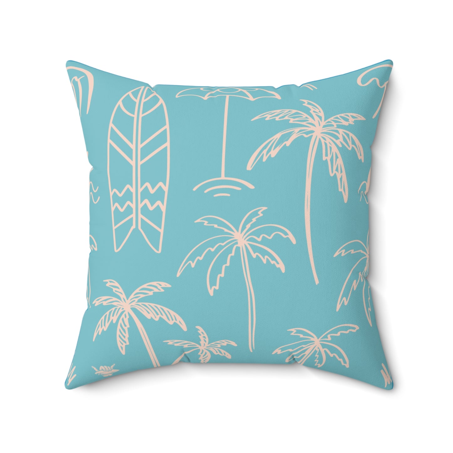 Tropical Surf Pillow (Tan)