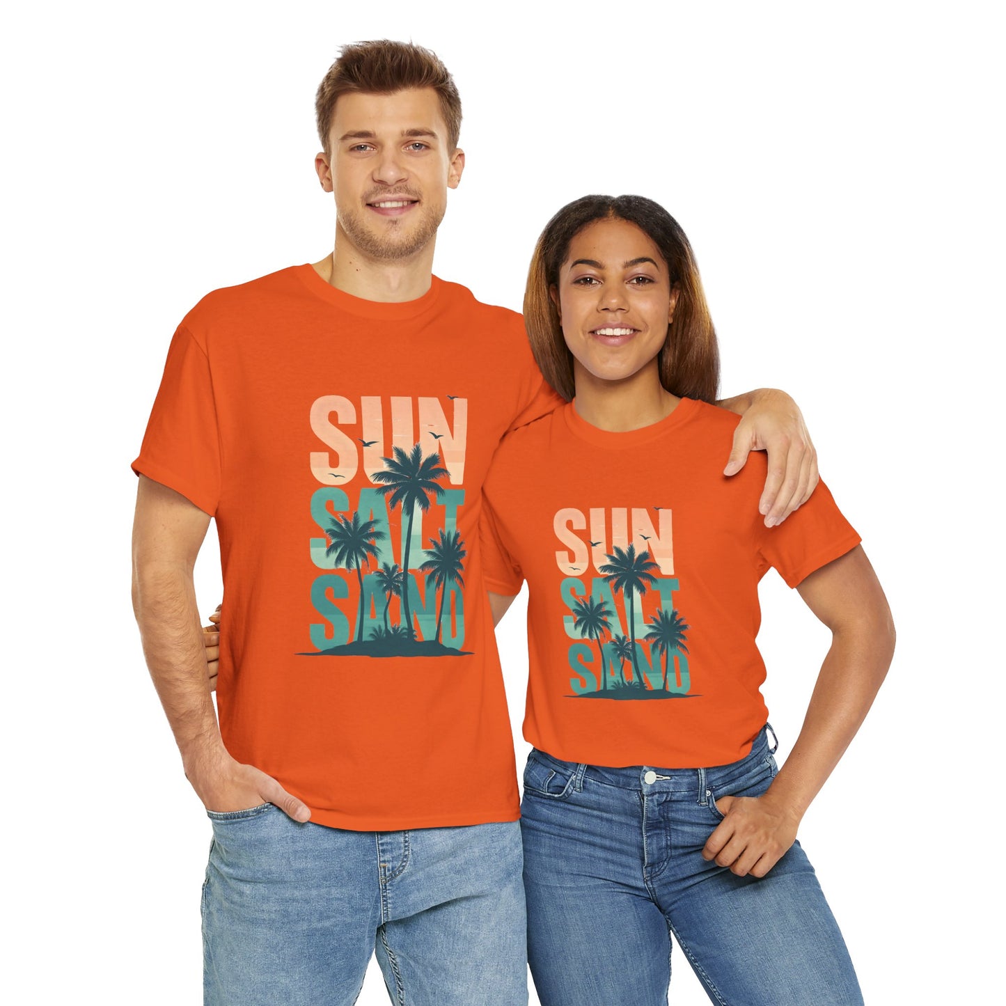 Sun, Salt, Sand Unisex Heavy Cotton Tee | Beach Vibes