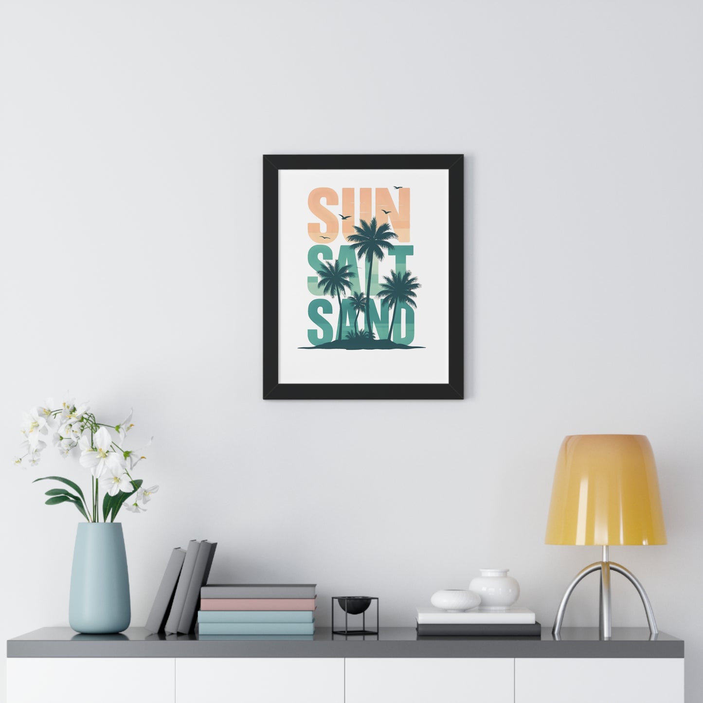 Sun, Salt, Sand Framed Tropical Poster