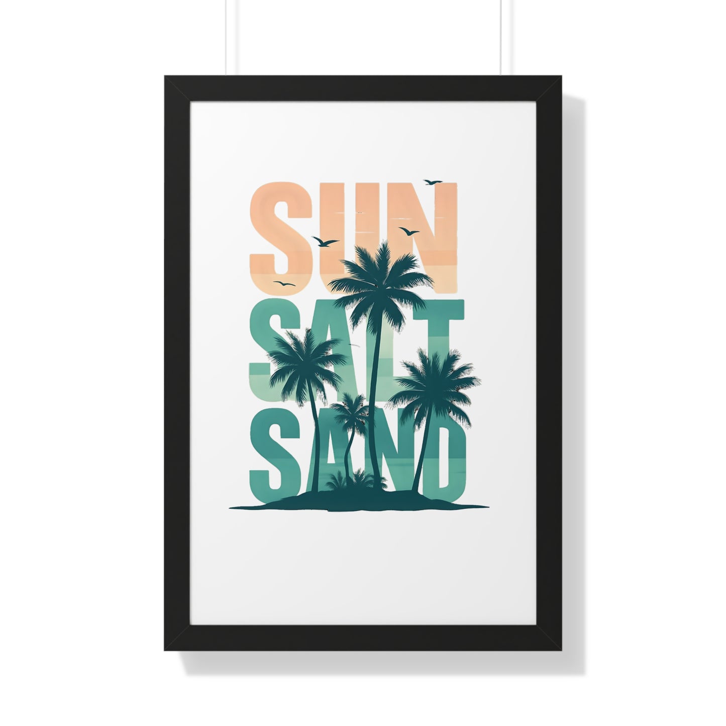 Sun, Salt, Sand Framed Tropical Poster