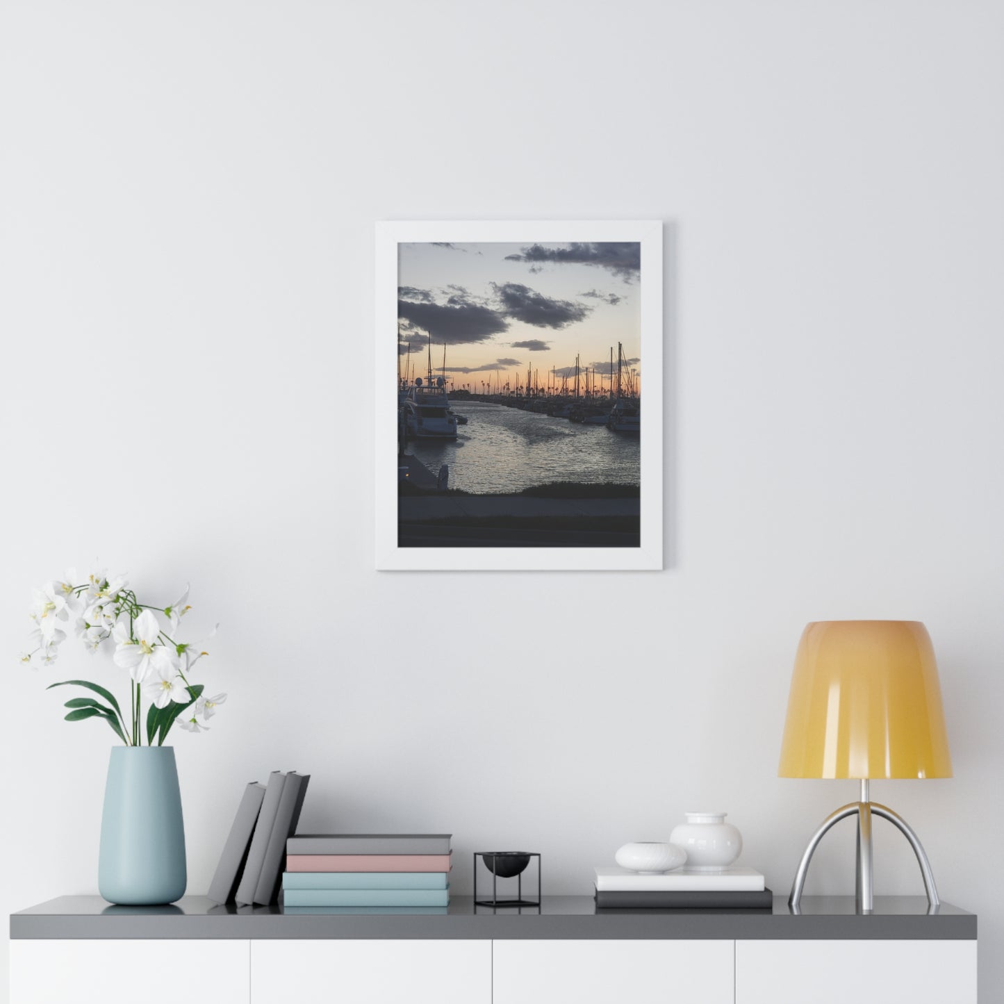Marina Sunset Framed Poster