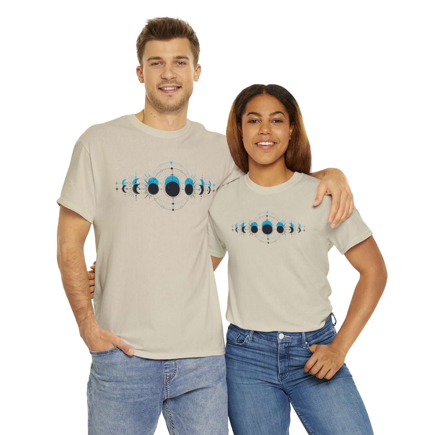 Moon Phase Unisex Heavy Cotton Tee