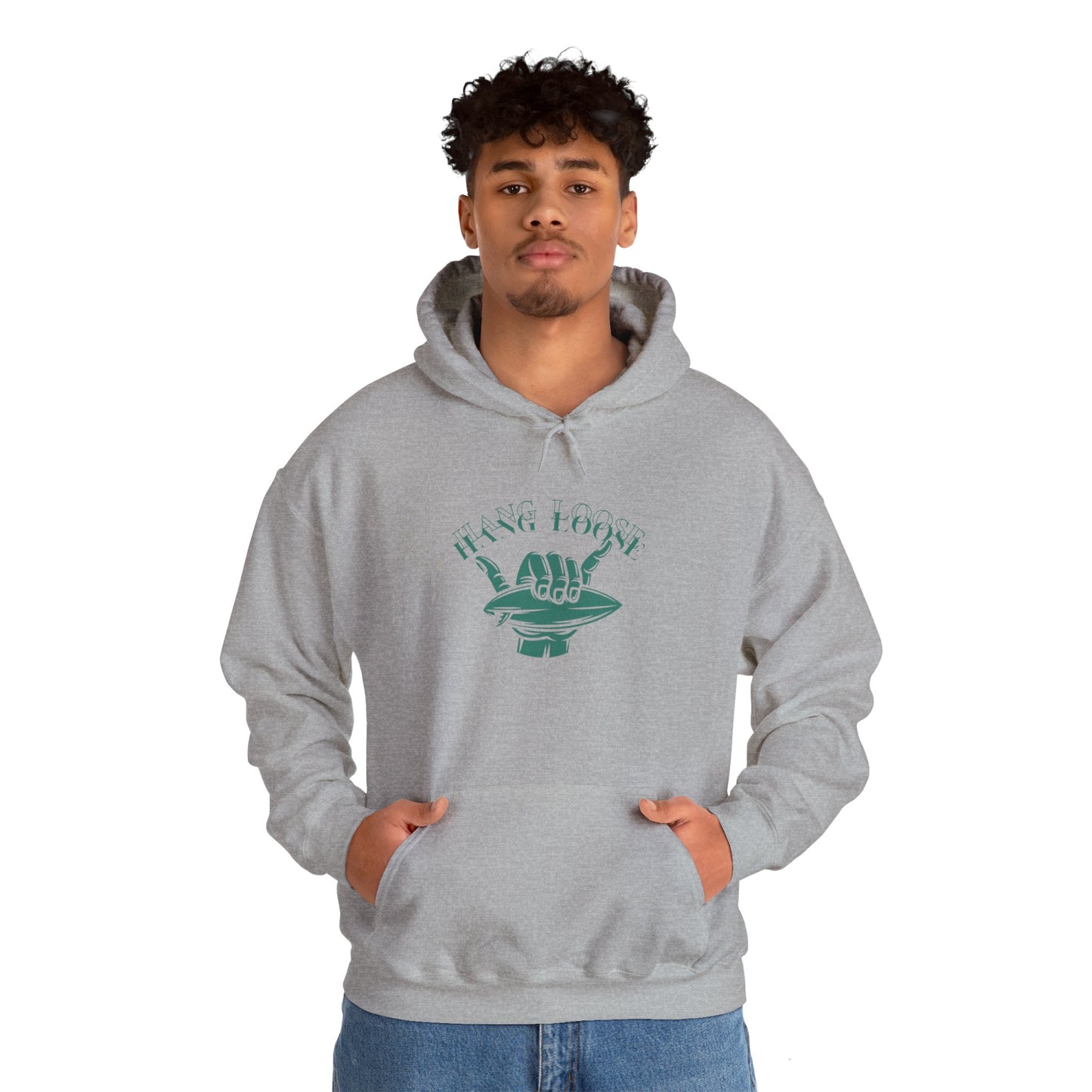 Hang Loose (Green) Unisex Heavy Blend™ Hooded Sweatshirt