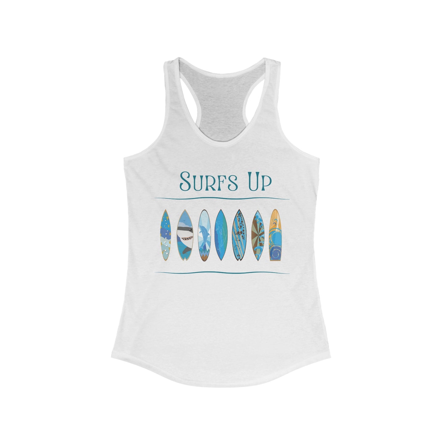 Surfs Up Women's Ideal Racerback Tank