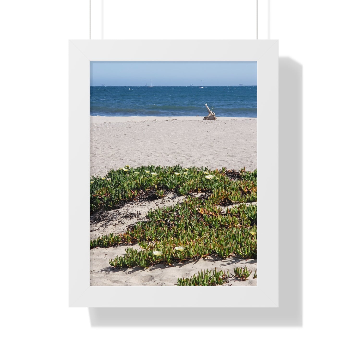 Beach Dune East Beach Santa Barbara CA Framed Poster
