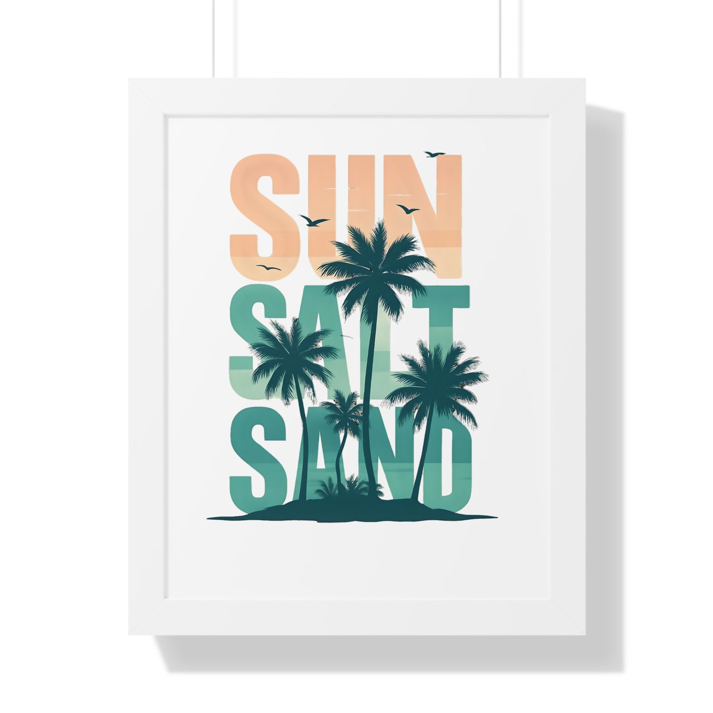 Sun, Salt, Sand Framed Tropical Poster
