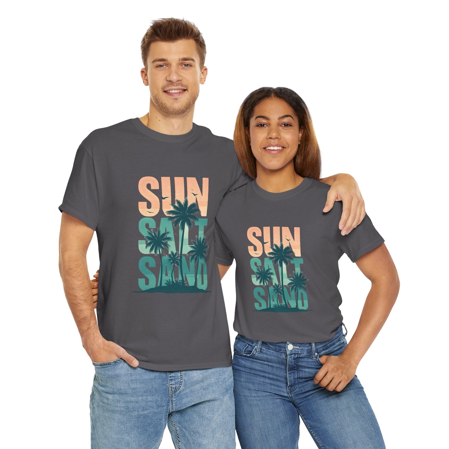 Sun, Salt, Sand Unisex Heavy Cotton Tee | Beach Vibes