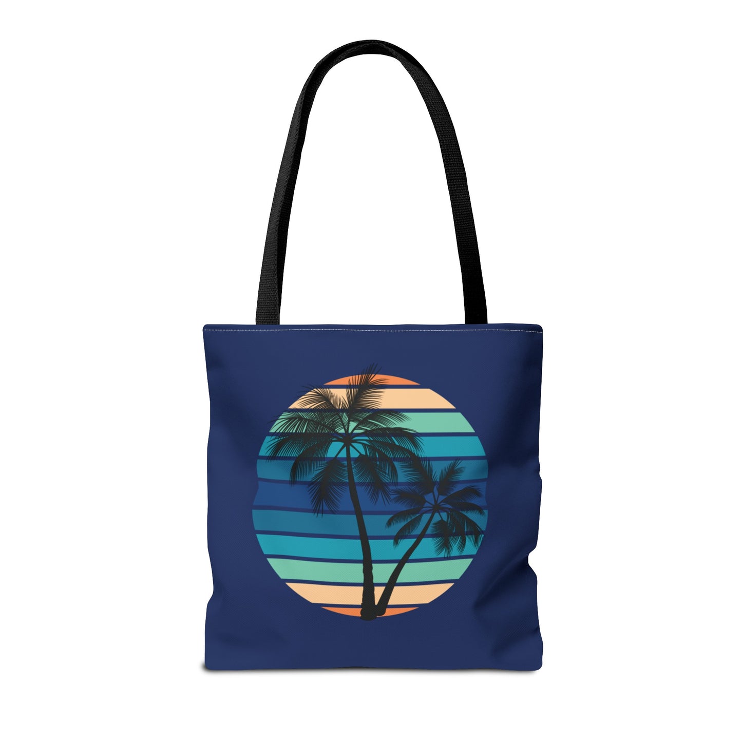 Palm Tree (Navy Background) Tote Bag