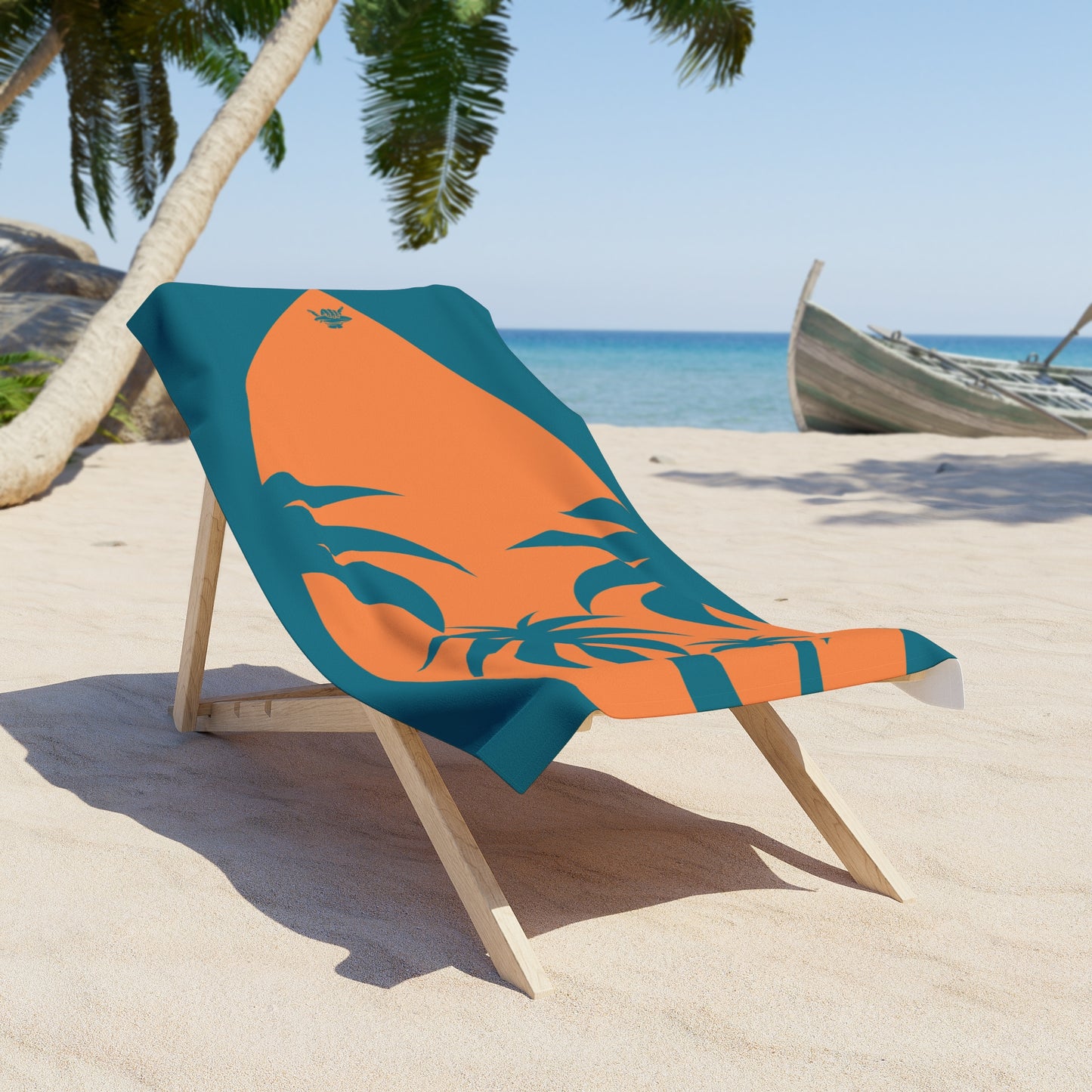 Orange and Turquoise Beach Towel