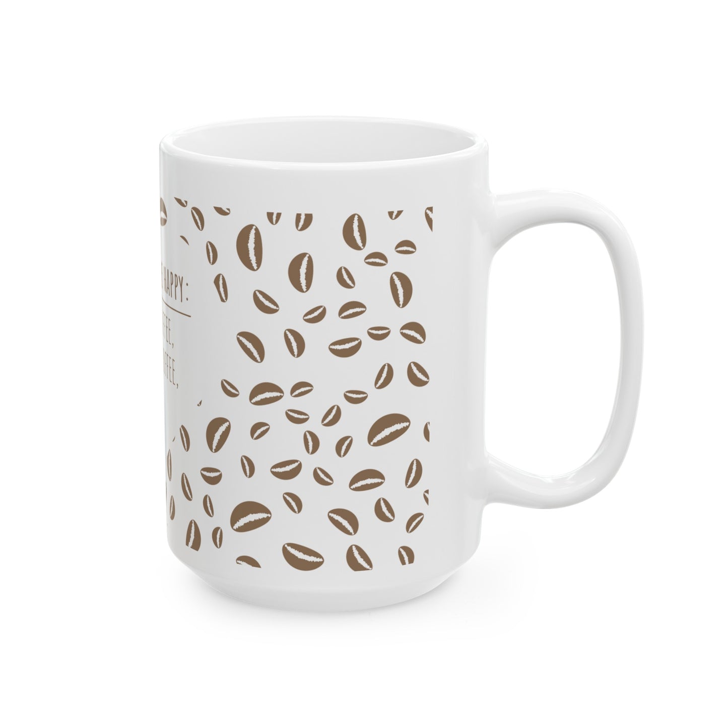 Coffee Bean Ceramic Mug 11oz