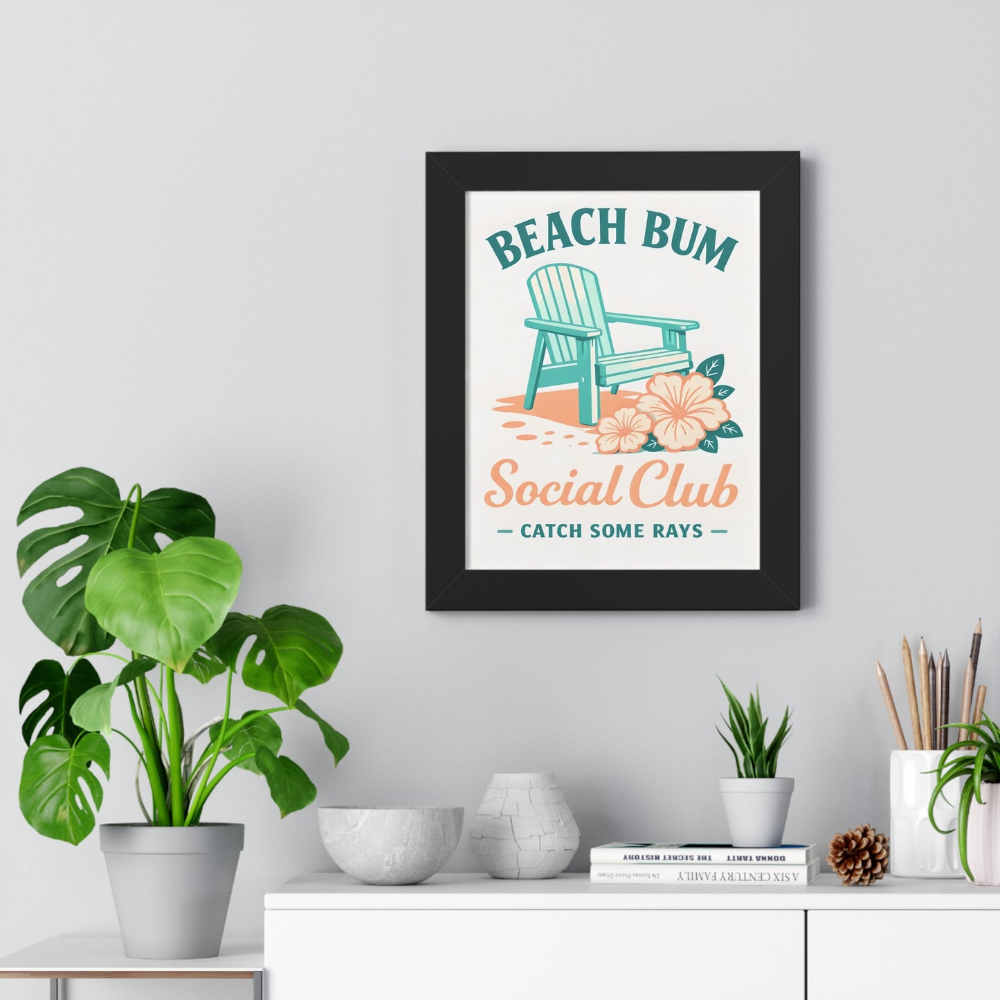 Beach Bum Social Club Framed Poster