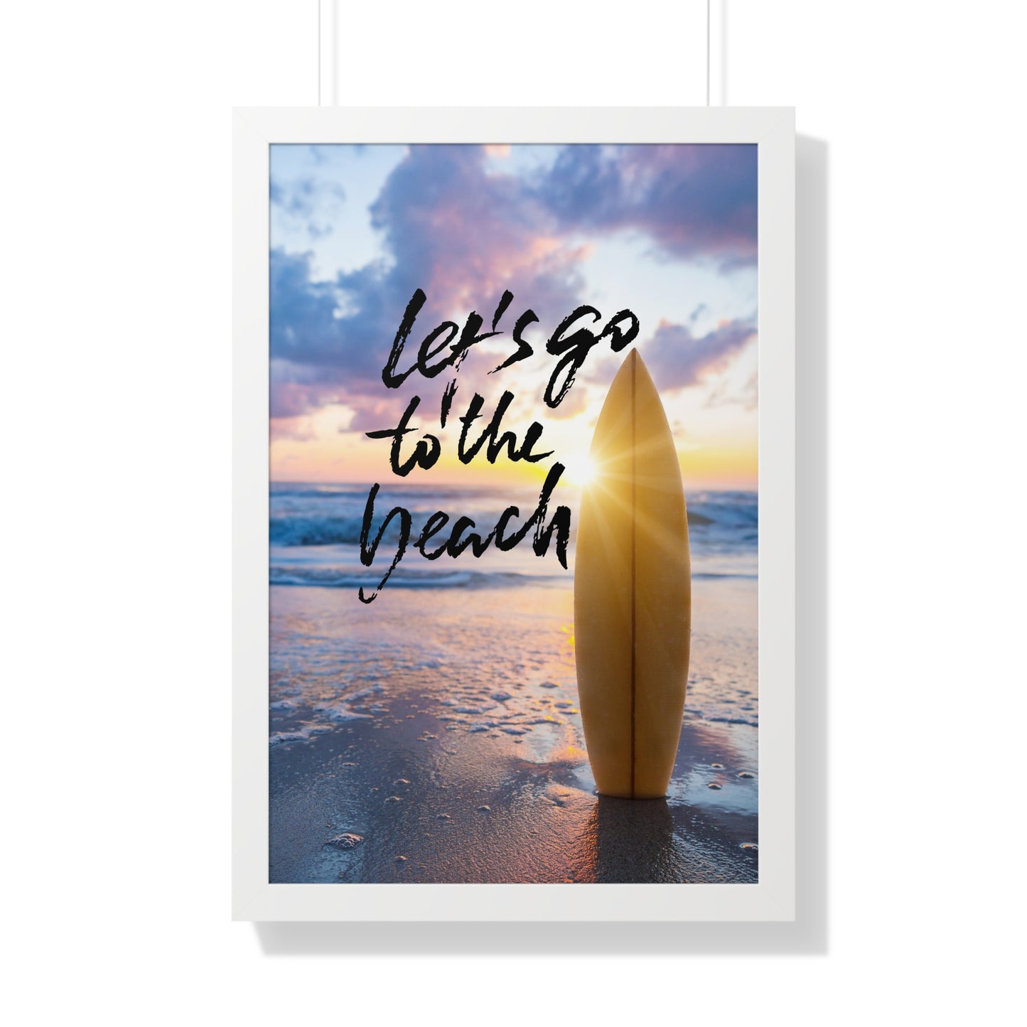 Let's Go to the Beach Framed Poster