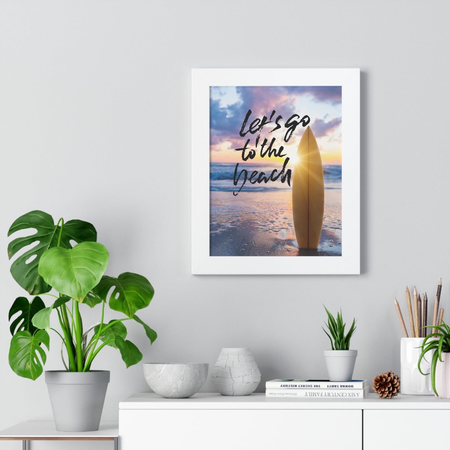Let's Go to the Beach Framed Poster