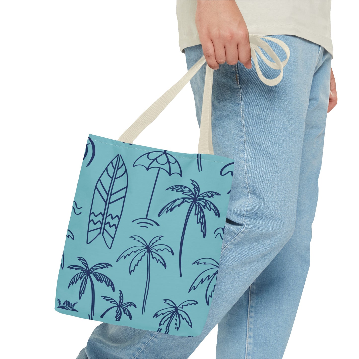 Turquoise and Royal Tote Bag