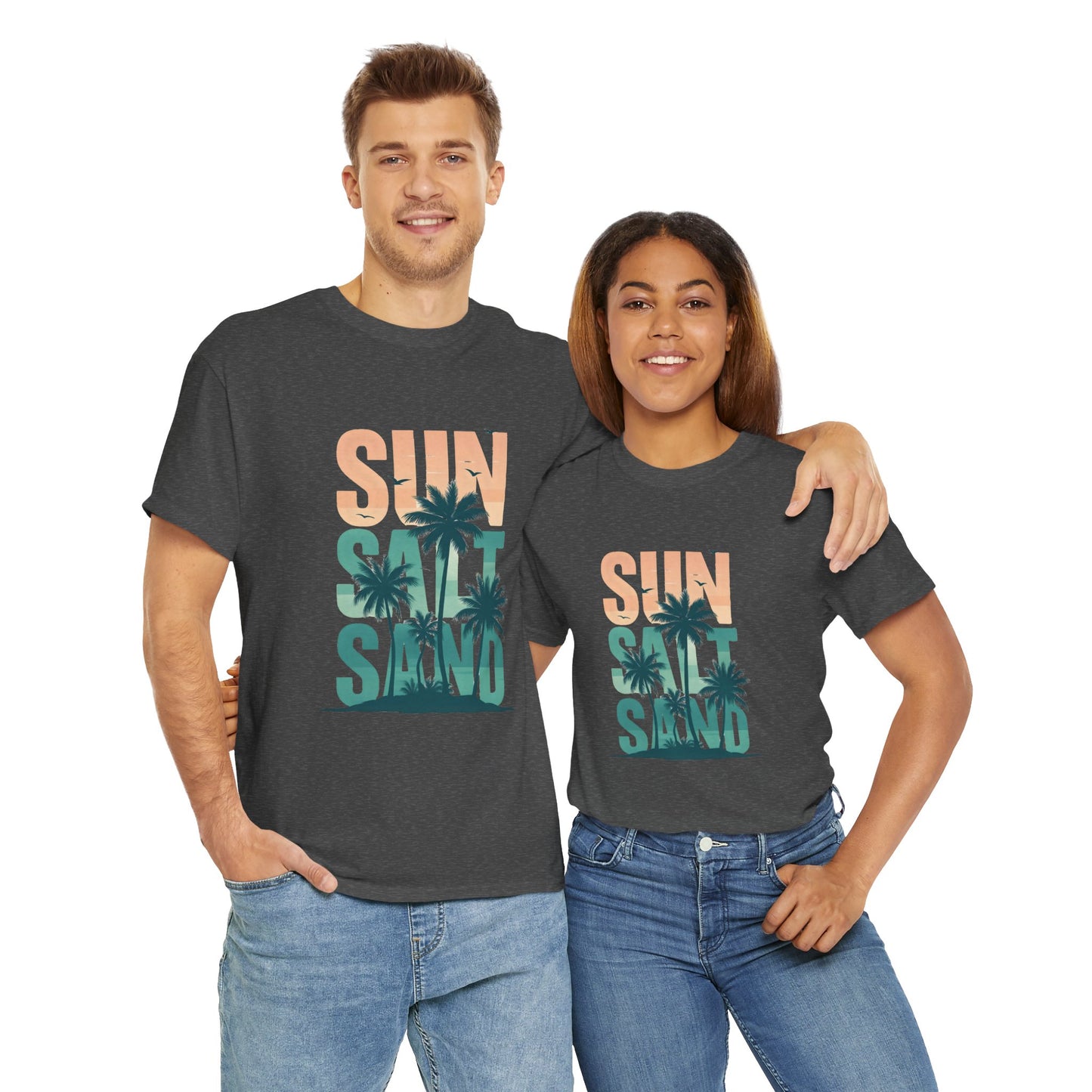Sun, Salt, Sand Unisex Heavy Cotton Tee | Beach Vibes